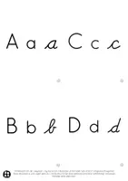 Voorbeeld - letterkaarten : hoofdletter, schrijfletter en kleine letter PDF - Voorblad