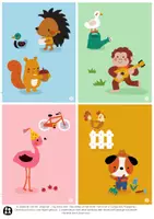 Voorbeeld - letterkaarten met illustraties - woordenschat en klank leren - Pagina 1