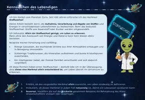Vorschau - Arbeitsblätter - Kennzeichen des Lebendigen / des Lebens - Seite 1