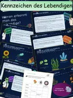 Vorschau - Arbeitsblätter - Kennzeichen des Lebendigen / des Lebens - Deckblatt