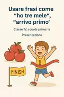 anteprima - Presentazioni / Lavagne - Usare frasi come "ho tre mele", "arrivo primo" - Pagina di copertina