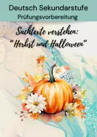 Vorschau - Arbeitsblätter - Sachtexte verstehen “Herbst und Halloween” mit Operatoren - Deckblatt