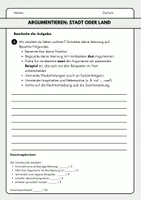Vorschau - Arbeitsblätter - Argumentieren (Stadt vs. Land, eigenes vs. geteiltes Zimmer, Individualsport vs. Teamsport) - Seite 2