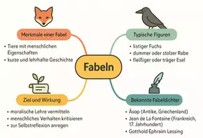 Vorschau - Arbeitsblätter - Arbeitsblatt zum Thema "Fabel" + Onlineübung & MP3 + Mindmap + Infografik - Seite 2