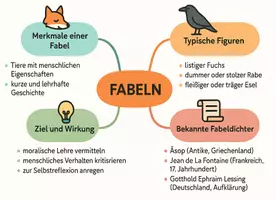 Vorschau - Arbeitsblätter - Arbeitsblatt zum Thema "Fabel" + Onlineübung & MP3 + Mindmap + Infografik - Seite 3