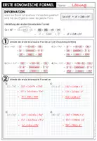Vorschau - Arbeitsblätter - Binomische Formeln Mathematik – Binomische Formeln, Terme umformen, Klammern auflösen, Terme vereinfachen | Arbeitsblätter, Übungsblätter, Rechenaufgaben, Mathematik Übungen 8., 9. Klasse, Sekundarstufe - Seite 2