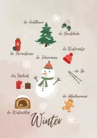 Vorschau - Fördermaterial/Inklusion - Winter Lernposter | Wortschatz für Kindergarten & Vorschule - Deckblatt