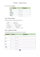 Vorschau - Arbeitsblätter - Numbers – Vocabulary Practice Worksheet 🔢 | Englisch Wortschatzübungen Zahlen mit Lösungen - Seite 2