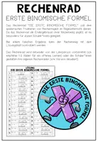 Vorschau - Mal- und Bastelvorlagen - BINOMISCHE FORMELN (Terme mit Potenzen) - 3 Rechenräder - Seite 1