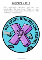 Vorschau - Mal- und Bastelvorlagen - BINOMISCHE FORMELN (Terme mit Potenzen) - 3 Rechenräder - Seite 2