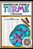 Vorschau - Mal- und Bastelvorlagen - BINOMISCHE FORMELN (Terme mit Potenzen) - 3 Rechenräder - Deckblatt