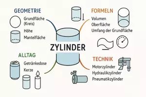 Vorschau - Arbeitsblätter - Arbeitsblätter zum Thema "Zylinder" + Lösung & MP3 + Mindmap + Infografik - Seite 2
