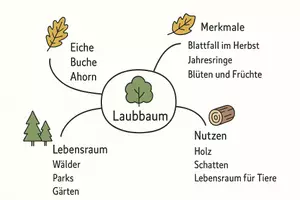 Vorschau - Arbeitsblätter - Lernposter + Arbeitsblatt "Laubbaum" + Onlineübung & MP3 + Mindmap + Infografik - Seite 3