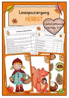 Vorschau - Arbeitsblätter - Lesespaziergang Herbst für Klasse 2/3 - Deckblatt