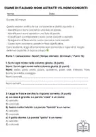 anteprima - Compiti in classe/Test - Esame di italiano: nomi astratti vs nomi concreti - Pagina 1
