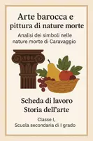 anteprima - Schede informative - Analisi dei simboli nelle nature morte di Caravaggio - Pagina di copertina