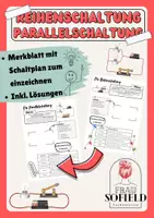 Vorschau - Arbeitsblätter - Reihen- & Parallelschaltung - Stromkreis - Elektronik - Deckblatt