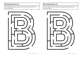 Vorschau - Arbeitsblätter - Buchstabenlabyrinth - Buchstabenweg - Anfangsunterricht - Seite 2