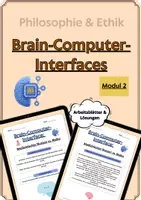 Vorschau - Arbeitsblätter - Brain-Computer-Interfaces – Hoffnung für Gelähmte? | Neuroethik (Philosophie Oberstufe) - Deckblatt