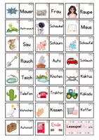 Vorschau - Fördermaterial/Inklusion - Lesespiel Au Freiarbeit, Domino, Leseverständnis, Buchstabeneinführung, Tandemlesen - Seite 1