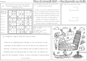 Aperçu - Outils du professeur - Journée spécial Italie remplacement cycle 3 - Page 1