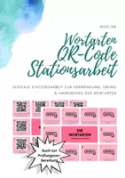 Vorschau - Unterrichtsreihen - QR-Code Stationsarbeit: Wortarten - Deckblatt
