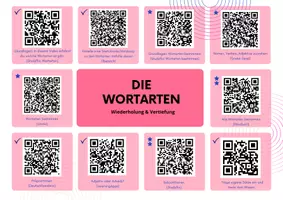 Vorschau - Unterrichtsreihen - QR-Code Stationsarbeit: Wortarten - Seite 1