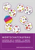 Vorschau - Spiele - Wortschatzaufbau (DaZ) – Nahrungsmittel – Finde den Zwilling - Deckblatt