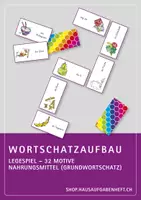 Vorschau - Spiele - Wortschatzaufbau (DaZ) – Nahrungsmittel – Legespiel - Deckblatt