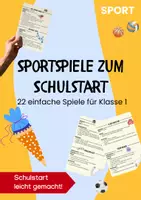 Vorschau - Anderer Materialtyp - 22 Sportspiele für Klasse 1 (Sport/Erwärmung/Spiele) - Deckblatt