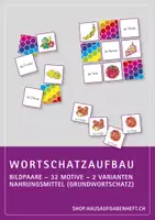 Vorschau - Spiele - Wortschatzaufbau (DaZ) – Nahrungsmittel – Bildpaare - Deckblatt