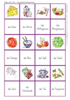 Vorschau - Spiele - Wortschatzaufbau (DaZ) – Nahrungsmittel – Bildpaare - Seite 2