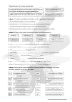 Vorschau - Arbeitsblätter - Präpositionen mit Verben verwenden - Seite 1