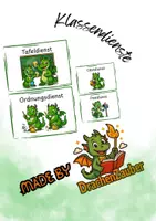 Vorschau - Anderer Materialtyp - Unsere Klassendienste - Drachen - Deckblatt