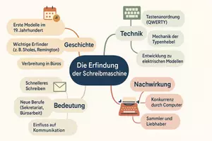 Vorschau - Arbeitsblätter - Lernposter + Arbeitsblätter zum Thema "Die Erfindung der Schreibmaschine" + Lösung & MP3 + Mindmap + Infografik - Seite 3