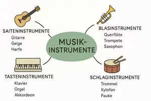 Vorschau - Arbeitsblätter - Arbeitsblatt "Musikinstrumente" + Onlineübung & MP3 + Mindmap + Infografik - Seite 3