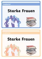 Vorschau - Arbeitsblätter - Lesekartei: Starke Frauen - Seite 1