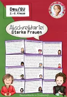 Vorschau - Arbeitsblätter - Abschreibkartei "Starke Frauen" (Druckschrift) 2. - 3. Klasse Berühmte Persönlichkeiten - Deckblatt