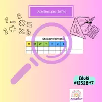 Vorschau - Merkblätter - Stellenwerttafel - Deckblatt