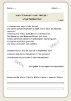 Vorschau - Arbeitsblätter - Vom Sommer in den Herbst – unser September - Seite 2