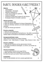 Vorschau - Arbeitsblätter - Bunte Drachen im Frühling - Komplementär Farben Kunstprojekt - Seite 1