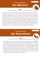 Vorschau - Arbeitsblätter - Tiere in der Steinzeit - Seite 1