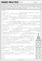 Vorschau - Arbeitsblätter - Englische Zeitformen üben – Simple Present, Present Progressive, Simple Past und going to-future | London Arbeitsblatt 6.–7. Klasse - Seite 3
