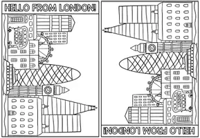 Vorschau - Arbeitsblätter - LONDON - Let's write a postcard! - Seite 1
