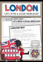 Vorschau - Arbeitsblätter - London Writing – Social Media Post schreiben | Englisch Arbeitsblatt 7.–8. Klasse - Deckblatt
