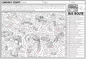 Vorschau - Arbeitsblätter - LONDON SIGHTS - Map Work (Worksheet) - Seite 2