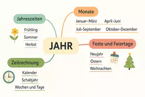 Vorschau - Arbeitsblätter - Arbeitsblatt "Jahr" + Onlineübung & MP3 + Mindmap + Infografiken - Seite 3