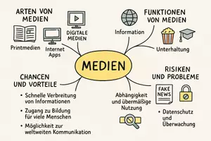 Vorschau - Arbeitsblätter - Lernposter + Arbeitsblatt "Medien" + Onlineübung & MP3 + Mindmap + Infografiken - Seite 2