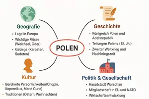 Vorschau - Arbeitsblätter - Arbeitsblatt "Polen" + Onlineübung & MP3 + Mindmap + Infografik - Seite 3