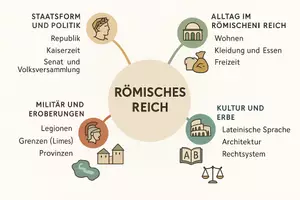 Vorschau - Arbeitsblätter - Arbeitsblatt "Römisches Reich" + Onlineübung & MP3 + Mindmap + Infografik - Seite 3